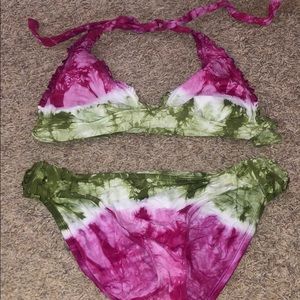 Tie dye bathing suit